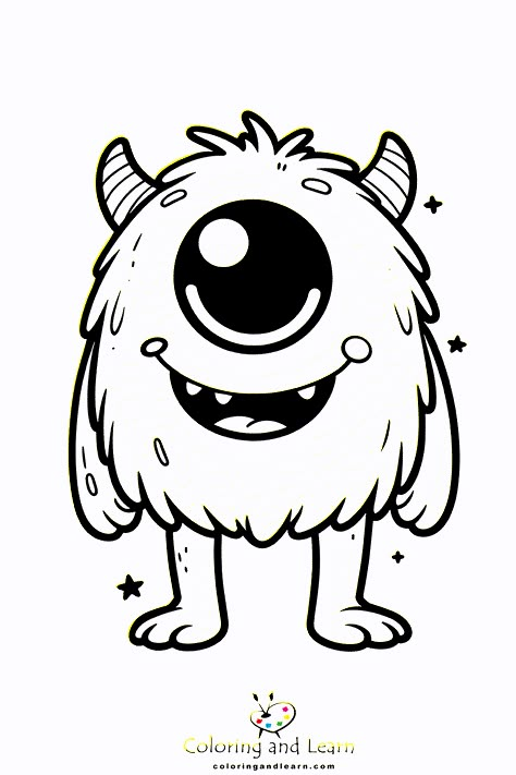 Best printable Monster Coloring Pages  - Cute monster coloring pages are a fun and engaging activity for children and fans of whimsical creatures. These pages feature adorable monsters with b... - drawing Monster Clipart Black And White, Free Monster Printables, Halloween Printouts, Monster Coloring Pages For Kids, Halloween Coloring Pages Free Printable, Craft Monster, Chibi Monster, Dibujos Halloween, Ninja Turtle Coloring Pages