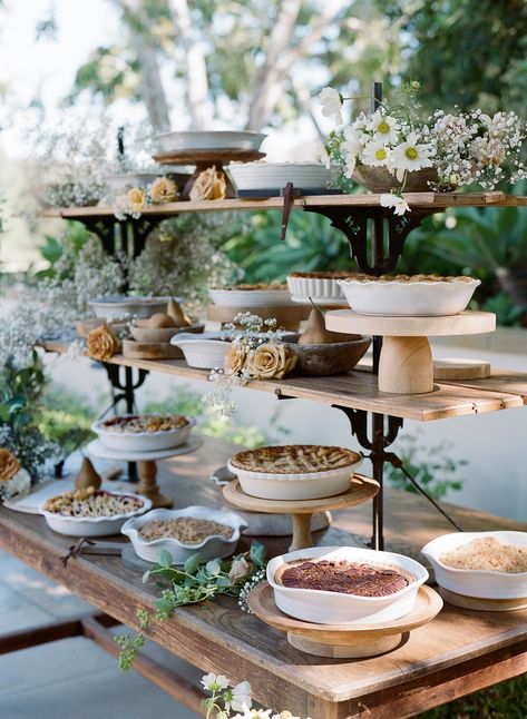 Pie Time Wedding Menu Food, Pie Dessert Table, Wedding Buffet Table, Wedding Buffet Food, Buffet Dessert, Wedding Pie, Best Buffet, Wedding Cake Alternatives, Menu Food