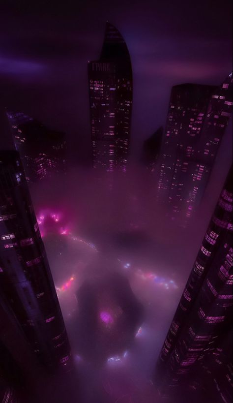 Vaporwave Cyberpunk, Purple City, Neon Noir, Saints Row, City At Night, Cyberpunk City, Vaporwave Aesthetic, Cyberpunk Aesthetic, Neon Aesthetic