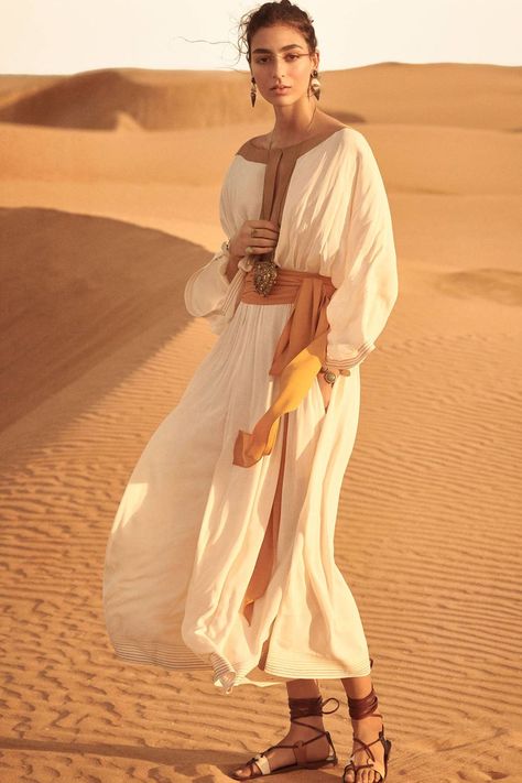 #art #inspiration #goldaroundtheworld #finejewelry #fashion #sustainable #ethical #madeinnyc Public Workspace, Marrakech Wedding, Desert Outfit, Zara Spring, Desert Chic, Cream Maxi Dress, Dubai Desert, Desert Fashion, Estilo Hippie