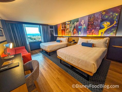 Kindly Stop What You’re Doing and LOOK AT THESE EPIC NEW DISNEY HOTEL ROOMS Disney Hotel Room, Disney Hotels Room, Detachable Shower Head, Disney Hotel, Disney Pixar Characters, Bathroom Artwork, Pixar Characters, Coffee Nook, Disney Hotels