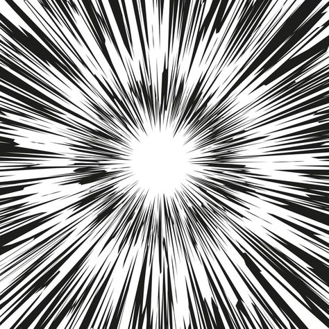 Drawing Explosions, Speed Effect, Explosion Drawing, Explosion Background, Book Black And White, Motion Lines, Set Anime, Manga Cartoon, Frank Miller