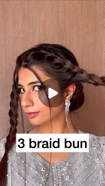 Moroccan Hairstyles, Indian Wedding Hairstyles Buns, French Braids Into Bun, French Braid Bun Hairstyles, French Bun Hairstyles, Bun Hairstyles Indian, Plait Bun, Braid Bun Hairstyles, Braid Into A Bun