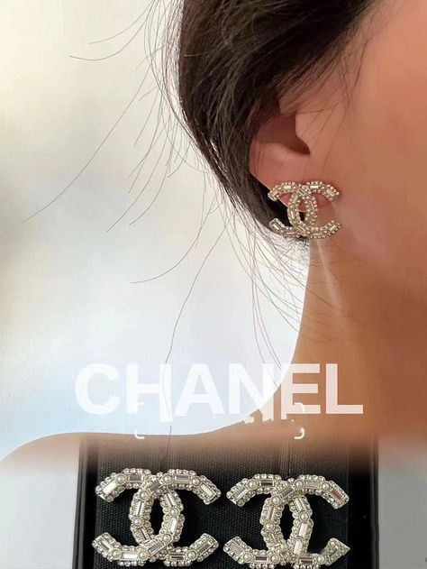 Chanel Stud Earrings, Versace Earrings, Gift Inspo, Chanel Earrings, Earrings Stud, Chrome Hearts, Ring Bracelet, Date Night Outfit, Earring Necklace