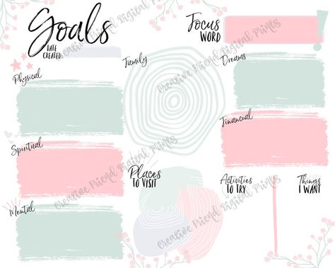 Goal Setting Vision Board 2022 Goals Motivational Board | Etsy Visual Board Ideas Goal Settings, Aries Party, Vision Board Titles, Simple Vision Board, Vision Board Themes, Vision Board 2023, Creative Vision Boards, Goal Setting Vision Board, Vision Board Workshop