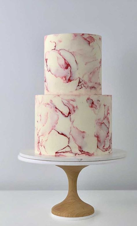 79 wedding cakes that are really pretty! Marbled Cake, Cakes Pretty, Vintage Pasta, Cake Unique, Painted Wedding Cake, Pretty Wedding Cakes, Beautiful Cake Designs, Elegant Birthday Cakes, Modern Cakes