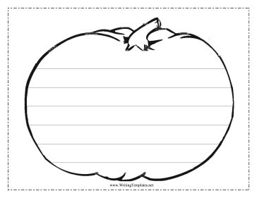 This free, printable writing template of a pumpkin can be used as a teaching tool for handwriting, nutrition or Halloween. I Like Fall Because Writing Template, Blank Pumpkin Template, Blank Pumpkin Printables, Pumpkin Writing 2nd Grade, Free Fall Writing Paper, Beach Vocabulary, Pumpkin Writing, Pumpkins Preschool, Pumpkin Science