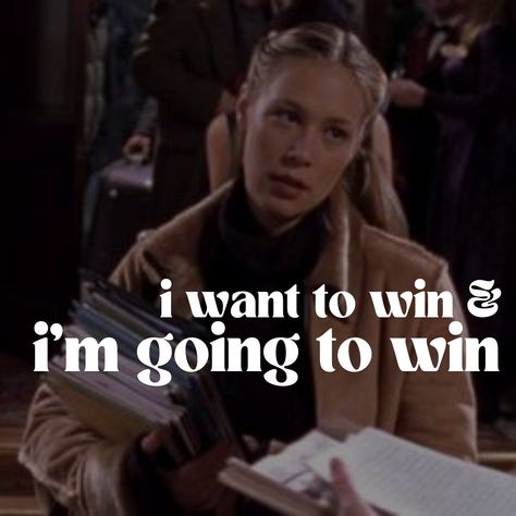 I want to win and I'm going to win I Want To Win And Im Going To Win, Im That Girl, Paris Geller Study, Paris Geller Study Motivation, Invest Quotes, Boards Motivation, Paris Geller Aesthetic, Motivation For School, Winning Aesthetic