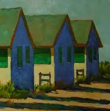 Day Cottages, Truro - Mary Sheehan Winn New England Style, Relief Print, Truro, Painting Gallery, Pastel Rainbow, Local Artists, Cape Cod, Paintings For Sale, House Painting