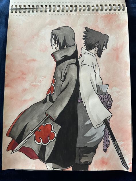 Sasuke Watercolor, Itachi Uchiha Watercolor, Sasuke Uchiha Painting, Naruto And Sasuke Drawing Color, Sasuke Glass Painting, Sasuke Uchiha, Anime Naruto, Naruto Shippuden, Naruto