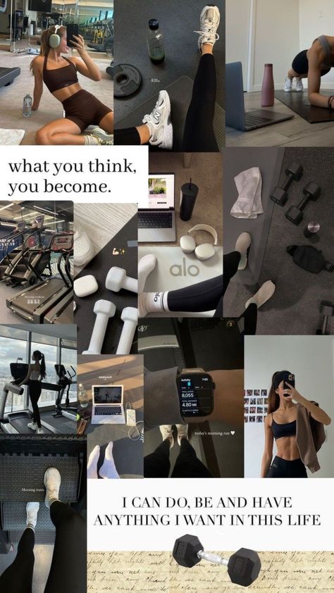 Manifesting Fitness, Motivation Mood Board, Workout Aesthetic Motivation, Wallpaper Fitness, Productive Lifestyle, Fitness Motivation Wallpaper, Fitness Wallpaper, Fitness Vision Board, Aesthetic Motivation