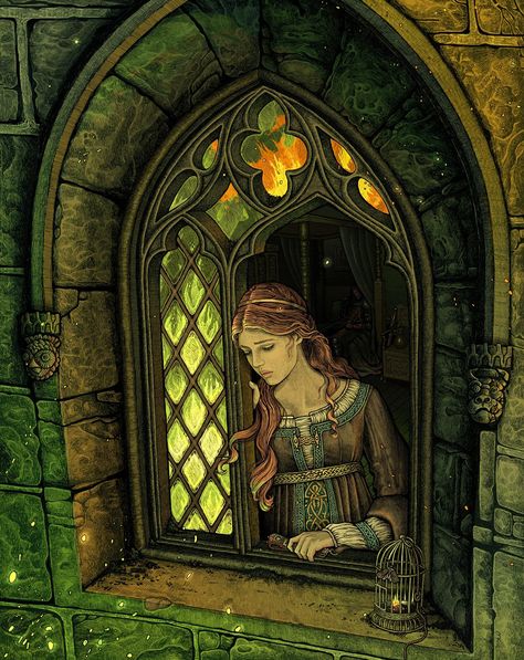 Fairytale Illustration, Sansa Stark, Arte Sketchbook, Fairytale Art, A Song Of Ice And Fire, Medieval Fantasy, Samhain, The Window, The Door