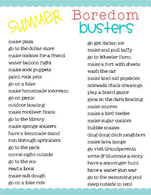 Summer Boredom Busters Bordem Busters, Nannying Activities, Summer Boredom Busters, Babysitting Ideas, Boredom Busters For Kids, Summer Boredom, Bored Jar, Summer Fun For Kids, Things To Do When Bored