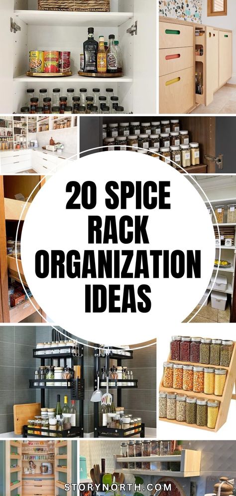 Save this pin for game-changing spice rack organization ideas to transform your kitchen into a functional and efficient space. Discover how to maximize storage and elevate your cooking experience! #SpiceOrganization #KitchenDecor #HomeOrganization Kitchen Spices Organization, Spice Rack Shelf Ideas, Cooking Oil Storage Kitchen Organization, Spice Organization Wall, Drop Down Spice Rack, Ideas For Spice Storage, Spice Organization For Small Cabinet, Spice Storage For Small Spaces, Creative Spice Storage