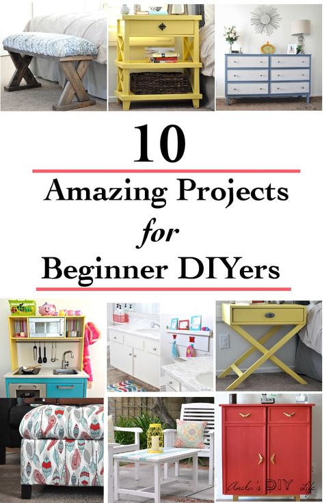 Top DIY Projects of 2016 - Your Favorites! - Anika's DIY Life Diy Beginner, Wood Projects For Beginners, Top Diy, Diy Holz, Small Wood Projects, Wood Working For Beginners, Woodworking Ideas, Diy Furniture Projects, Diy Home Decor Projects