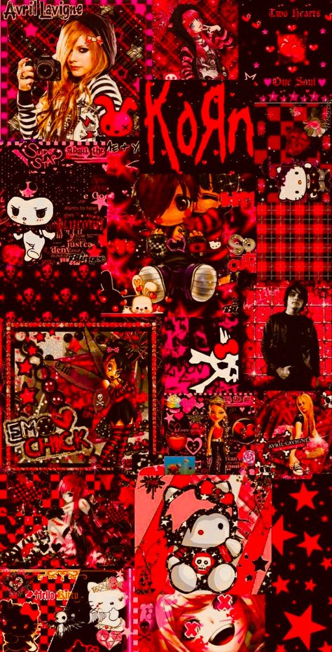 Red Scene Wallpaper, Scene Aesthetic 2000s, Red Scenecore, Scenemo Wallpaper, Scene Wallpapers Emo, Iphone Wallpaper Emo, 2000s Emo Wallpaper, Scene Kid Wallpaper, Scene Emo Wallpaper