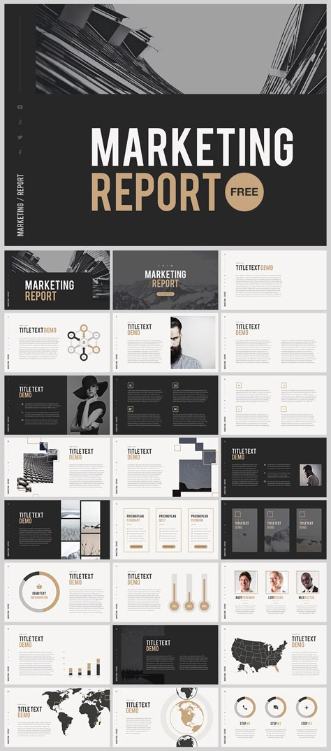 Marketing Report Template, Free Keynote Template, Design Envelope, Marketing Powerpoint, Marketing Report, Shota Aizawa, Design Powerpoint, Marketing Presentation, Graphisches Design