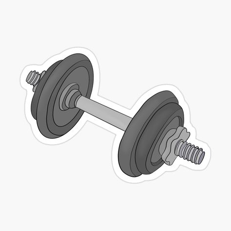 Get my art printed on awesome products. Support me at Redbubble #RBandME: https://www.redbubble.com/i/sticker/Dumbbell-Workout-by-shopdiego/146691766.EJUG5?asc=u Gym Stickers Printable, Gym Shirt Design, Weight Sticker, Exercise Stickers, Workout Stickers, Everyday Stickers, Fitness Cake, Gym Stickers, Fitness Stickers