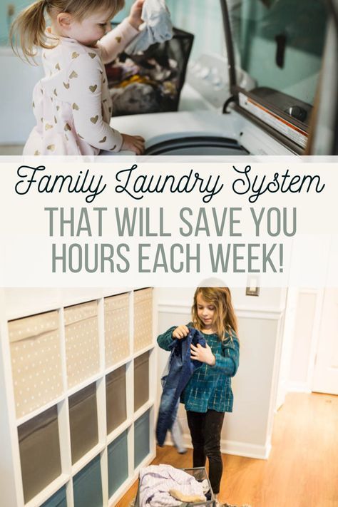 Family Laundry Room Ideas, Laundry Room Organization Large Family, Clean Laundry Organization System, Laundry Room Ideas Big Family, Laundry For Big Families, Laundry Room Clothes Storage, Family Laundry Organization, Big Family Laundry System, Big Family Organization Hacks