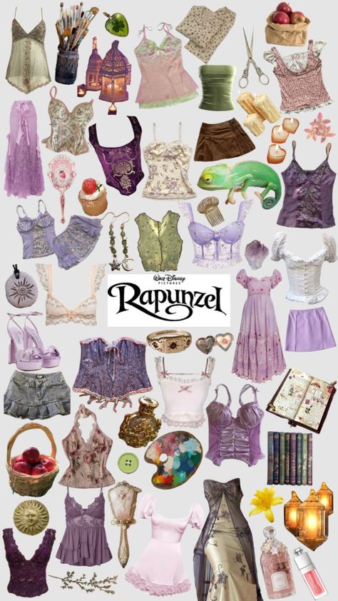 #rapunzel #tangled #disney #movies #aesthetic #purple #rapunzelaesthetic #disneyaesthetic #princess #princesscore #coquette Disney Movies Aesthetic, Repunzel Dress, Rapunzel Makeup, Princess Aesthetic Outfits, Rapunzel Outfit, Disney Bound Outfits Casual, Tangled Disney, Rapunzel Costume, Rapunzel Dress