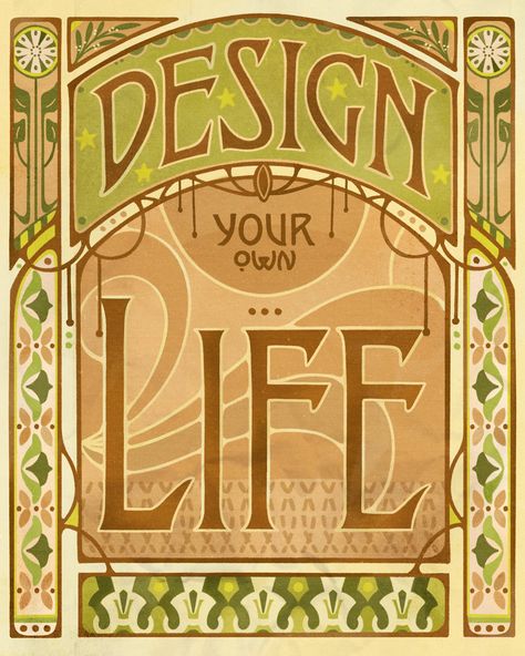 Art nouveau lettering by Katie Made That #artnouveau #artnouveaulettering #handlettering #victorian Art Nouveau Design Illustration, Art Nouveau Typography, Art Nouveau Graphic Design, Art Nouveau Font, Font Graphic Design, Art Deco Typography, Graphic Design Book Cover, Architecture Art Nouveau, Motifs Art Nouveau