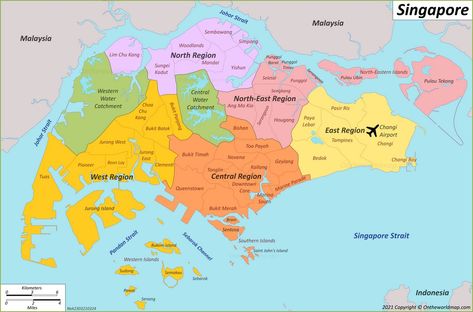 Singapore Tourist Map, Map Of Singapore, Transport Map, Singapore Map, Asia Continent, Singapore Hotels, Asia Trip, Asia Map, Satellite Maps