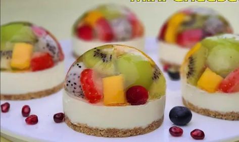 Jelly Recipes Desserts, Jelly Cheesecake, Whole Wheat Cookies, Super Torte, Jelly Desserts, Mini Cheesecake Recipes, Cheesecake Mini, Baked Fruit, Easy Cheesecake