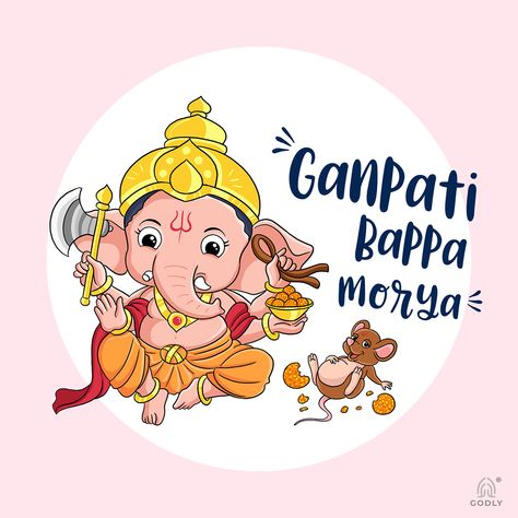 Ganpati Bappa Morya, Krishna Drawing, God Artwork, Baby Ganesha, Bappa Morya, Ganesh Art, Rangoli Designs With Dots, Ganesha Painting, Ganesha Art