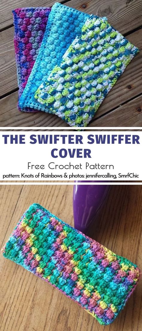 Useful Crochet Kitchen Accessories Free Patterns. Swiffer Cover, Useful Crochet, Accessories Crochet, Crochet Kitchen, Crochet Dishcloths, Your Crochet, Bobble Stitch, Crochet For Home, Diy Crochet Projects