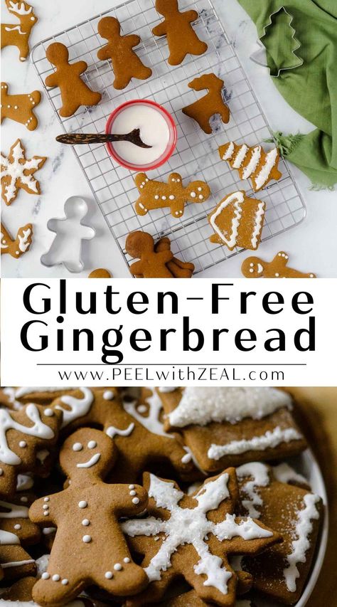 Gluten-free gingerbread cookies are a delightful treat that will bring joy to your taste buds this holiday season. This recipe is perfect for those with gluten sensitivities, as it delivers the same rich and delicate flavors as traditional gingerbread cookies. The combination of warm spices like ginger, cinnamon, and cloves creates a comforting aroma that fills your kitchen as you bake these delicious treats. Gluten Free Gingerbread Cookies Recipe, Gf Gingerbread, Gluten Free Gingerbread House, Gluten Free Gingerbread Men, Gluten Free Christmas Cookies Recipes, Healthy Gingerbread Cookies, Gluten Free Gingerbread Cookies, Gluten Free Christmas Recipes, Gingerbread Man Recipe