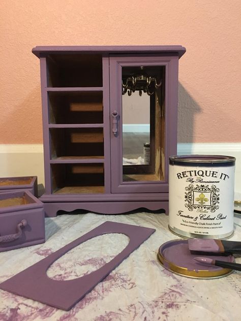 How to Revamp an Old Jewelry Box : 7 Steps - Instructables Redo Old Jewelry Box, Jewelry Box Repurpose, Repainted Jewelry Boxes, Jewelry Box Redo Diy, Paint Jewelry Box Diy, Jewelry Box Makeover Diy Ideas, Refinished Jewelry Boxes, Wooden Jewelry Boxes Diy, Jewelry Armoire Makeover Diy