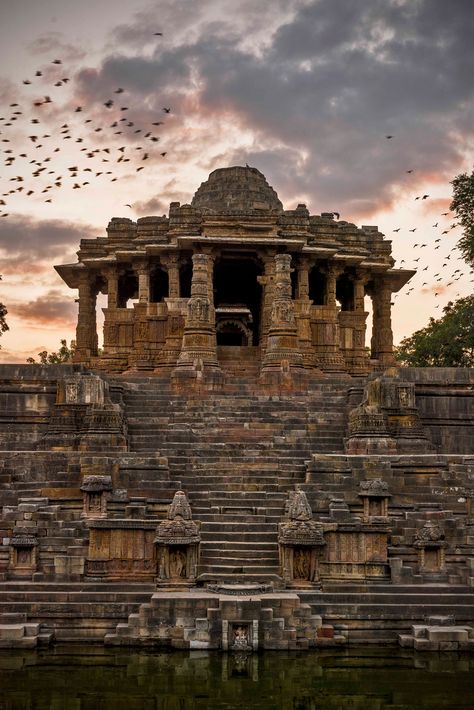 Modhera Sun Temple Modhera Sun Temple, Historical Temples, Aesthetic Elements, Sun Temple, India Travel Places, Temple India, Indian Temple Architecture, Temple Photography, Ancient Indian Architecture