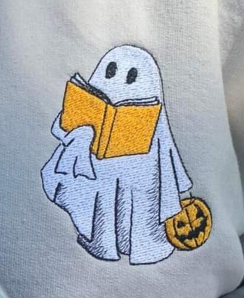 Halloween Book Tattoo, Reading Ghost Tattoo, Ghost Reading Tattoo, Ghost With Book Tattoo, Ghost Reading A Book Tattoo, Reading Tattoo, Hocus Pocus Book, Cute Halloween Tattoos, Book Tattoos