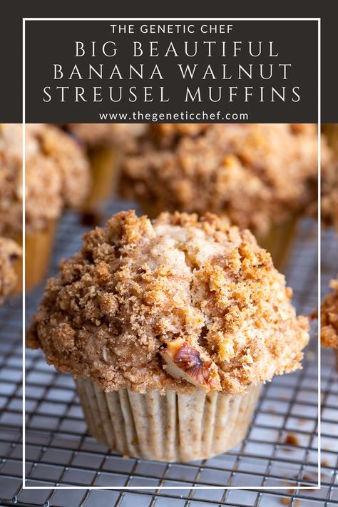 Banana Nut Crumble Muffins, Brown Butter Banana Nut Muffins, Banana Chocolate Chip Streusel Muffins, High Rise Muffins, Banana Nut Muffins With Crumb Topping, Delicious Banana Muffins, Banana Nut Muffins Recipe Moist Easy, Banabread Muffins, Cupcakes And Muffins