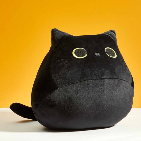 Black Cat Plush, Black Cat Pillow, Iphone Wallpaper Cat, Throw Pillow Diy, Cat Throw Pillow, Cat Lady Gift, Cat Items, Cat Box, Cat Pillow