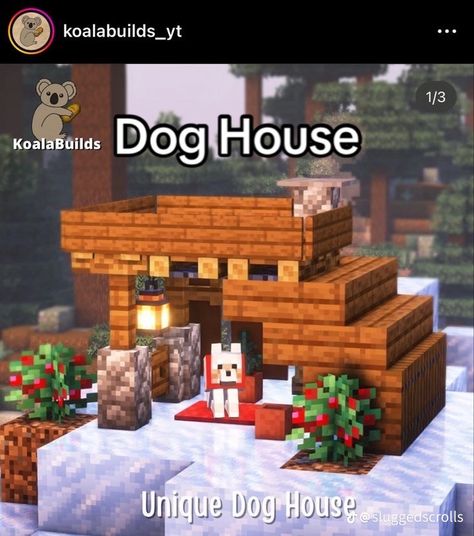 Minecraft Lounge Ideas, Mincraft Idea Houses Cozy Easy Layout, Dog House Ideas Minecraft, Minecraft Pet Room, Minecraft Pet Builds, Minecraft Dog Room, Minecraft Dog Bed Ideas, Small Dog House Minecraft, Minecraft Tiny House Ideas