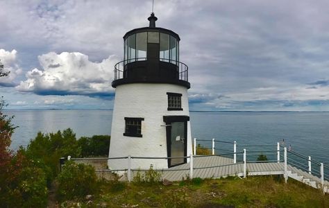 Located in Owl’s Head, Maine is the 1825, 30 foot tall Owl’s Head Lighthouse. 10Sept2017. Photo by Marc Maheu Owls Head Maine, Maine Lighthouses, Light Houses, Lighthouse, Maine, Around The Worlds