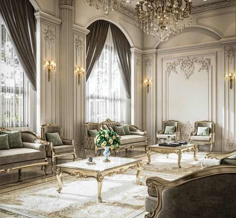 Classic Mint Green Majlis on Behance Classic Majlis, Classic Interior Design Luxury, Majlis Design, Classic Living Room Design, Classic Furniture Living Room, Classic Interior Design, Classic Living Room, Elegant Living Room, Elegant Living