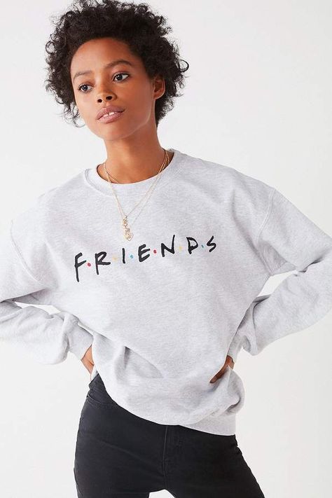 Urban Outfitters Friends Logo Crew-Neck Sweatshirt~CLICK TO BUY~ Friends Logo, Friend Logo, Tokyo Street Fashion, Friends Sweatshirt, Sweatshirt Outfit, Nike Sweatshirts, Cute Sweatshirts, Grunge Style, Sweater Weather