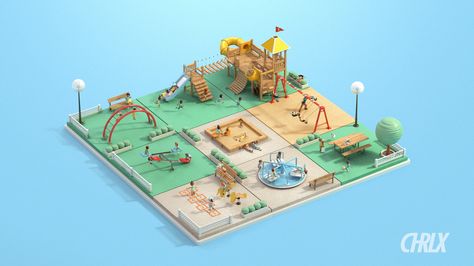 Check out this @Behance project: “Verizon Fios Quantum - Campaign” https://www.behance.net/gallery/42873983/Verizon-Fios-Quantum-Campaign Playgrounds Architecture, Creative School Project Ideas, Kindergarten Design, Children Park, Speed Internet, Casas The Sims 4, Playground Design, High Speed Internet, Low Poly Art