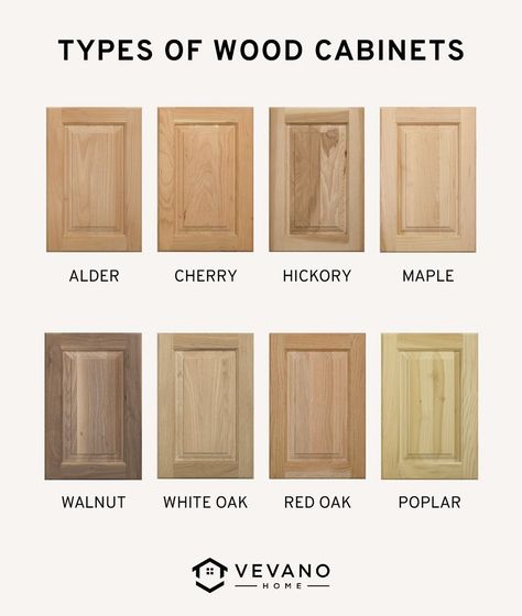 Types Of Wood Cabinets, Stained Wood Cabinets, Alder Kitchen Cabinets, Natural Wood Kitchen Cabinets, Kitchen Cabinets Materials, Types Of Kitchen Cabinets, Hickory Kitchen Cabinets, Stained Kitchen Cabinets, Natural Wood Kitchen