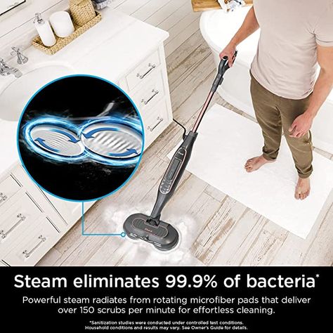 with 3 Steam Modes & LED Headlights, Rose Gold/Black 7.48'' x 14.96'' x 47.44'' Shark Steam Mop Hacks, Steam Mop Hacks, Shark Steam Mop, Washable Pads, Steam Mops, Table Setting Inspiration, Steam Mop, Stain Removal, Steam Cleaners