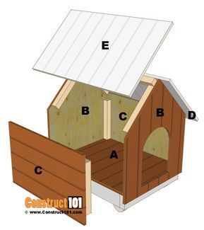 Diy Small Dog House, Dog House Diy Plans, Dog House Plan, Cat House Plans, White Beagle, Small Dog House, Dog House Ideas, Build A Dog House, Wooden Dog House