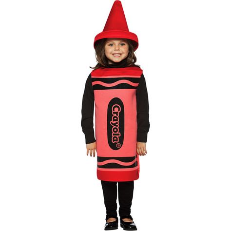 Crayola Red Toddler Halloween Costume Costumes 4 People, Crayola Costume, Crayon Fancy Dress, Crayon Costumes, Mishloach Manos, Crayon Costume, Great Costume Ideas, Red Crayon, Diy Halloween Games