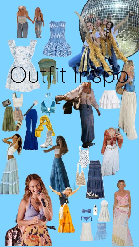 Mamma Mia outfit inspo Mamma Mia Beach Outfits, Mama Mia Outfits Sophie, Mama Mia Here We Go Again Outfits, Mama Mia Birthday Outfit, Mamma Mia Young Donna Outfits, Mamma Mia Bachelorette Outfits, Mamma Mia Shoes, Mamma Mia Movie Outfits, Mama Mia Costume Ideas