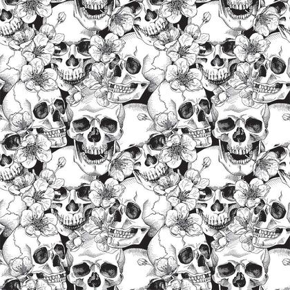 Skulls Wallpaper, Skulls And Flowers, Goth Chic, Bold Boho, Vibrant Florals, Bold Decor, Vinyl Tumblers, Show White, Personalized Napkins