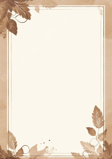 frame leaf watercolour Vintage Border Designs For Projects, Beautiful Frame Background, Printable Frames And Borders, Cute Wallpapers For Android, Printable Border, Background Border, Beautiful Borders, Digital Border, Printable Frames