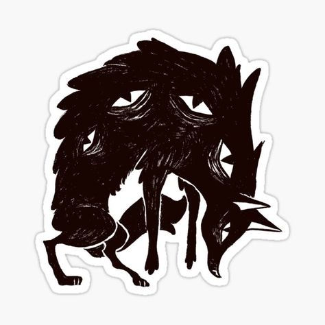 Wolf Sticker, Wolf Clothing, Monster Stickers, Spooky Stickers, A Wolf, Poster Stickers, Halloween Stickers, Cool Stickers, Aesthetic Stickers