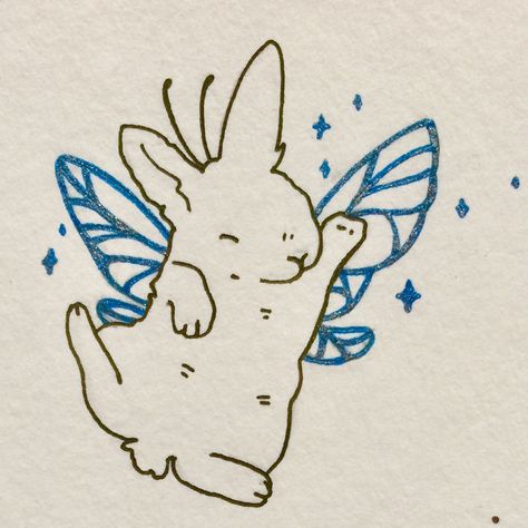 #art #artwork #doodle #tattoo #tattooideas #artistsoninstagram #easy #aesthetic #fairy #bunny #rabbits Fairy Bunny Tattoo, Bunny With Fairy Wings, Doodle Rabbit, Rabbit Doodle, Fairy Rabbit, Bunny Doodle, Fairy Bunny, Bunny Fairy, Aesthetic Fairy