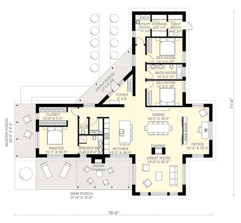 Contemporary Style House, Shipping Container Home Designs, Storage Container Homes, Shipping Container House Plans, Building A Container Home, Casa Country, Floor Plan 4 Bedroom, Container House Plans, Casa Container